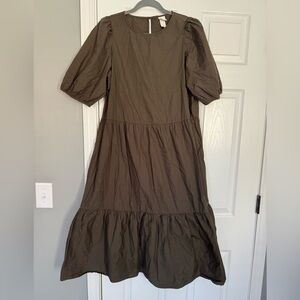 H&M olive green maxi